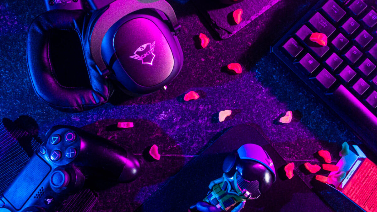 Flatlay of Gaming Equipments